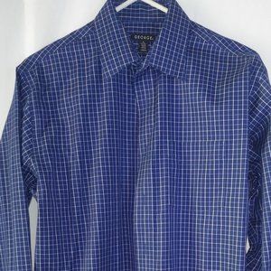 Men George Shirt Long Sleeve 15-15.5 (M) Blue